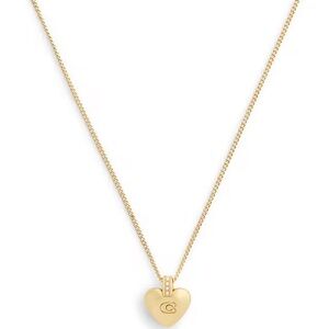 Coach Gold Heart Necklace and Charm Bracelet Set